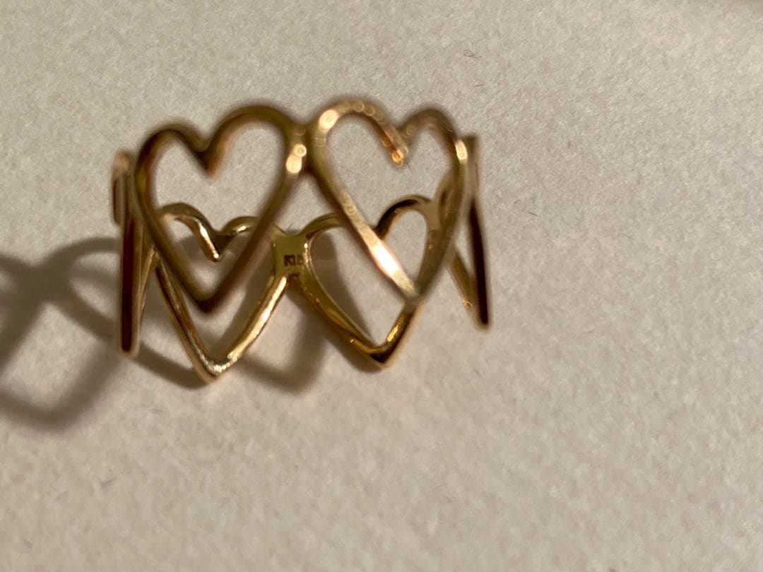 Alice in Tinyroom ラブリング ハート K18 ゴールド