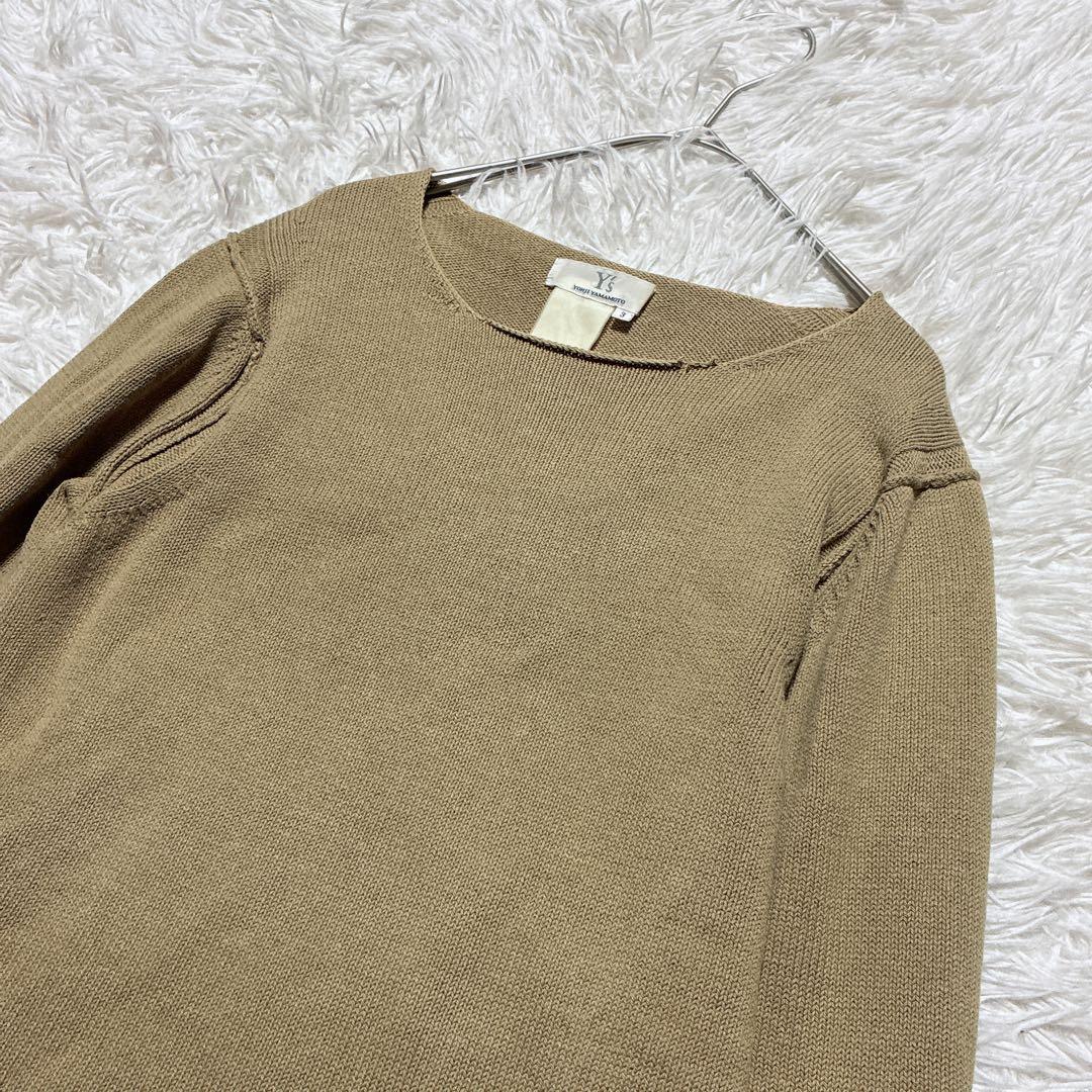 希少⭐️ワイズ 長袖ニット　編み込み　袖口フレア　変形　ヨウジヤマモト　サイズ3