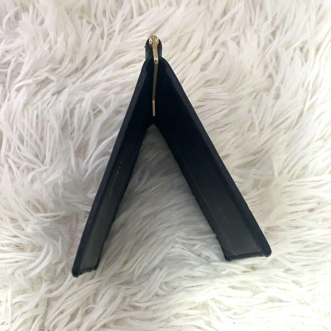 美品✨SAINT LAURENT マネークリップ　クロコ型押し　YSL 黒