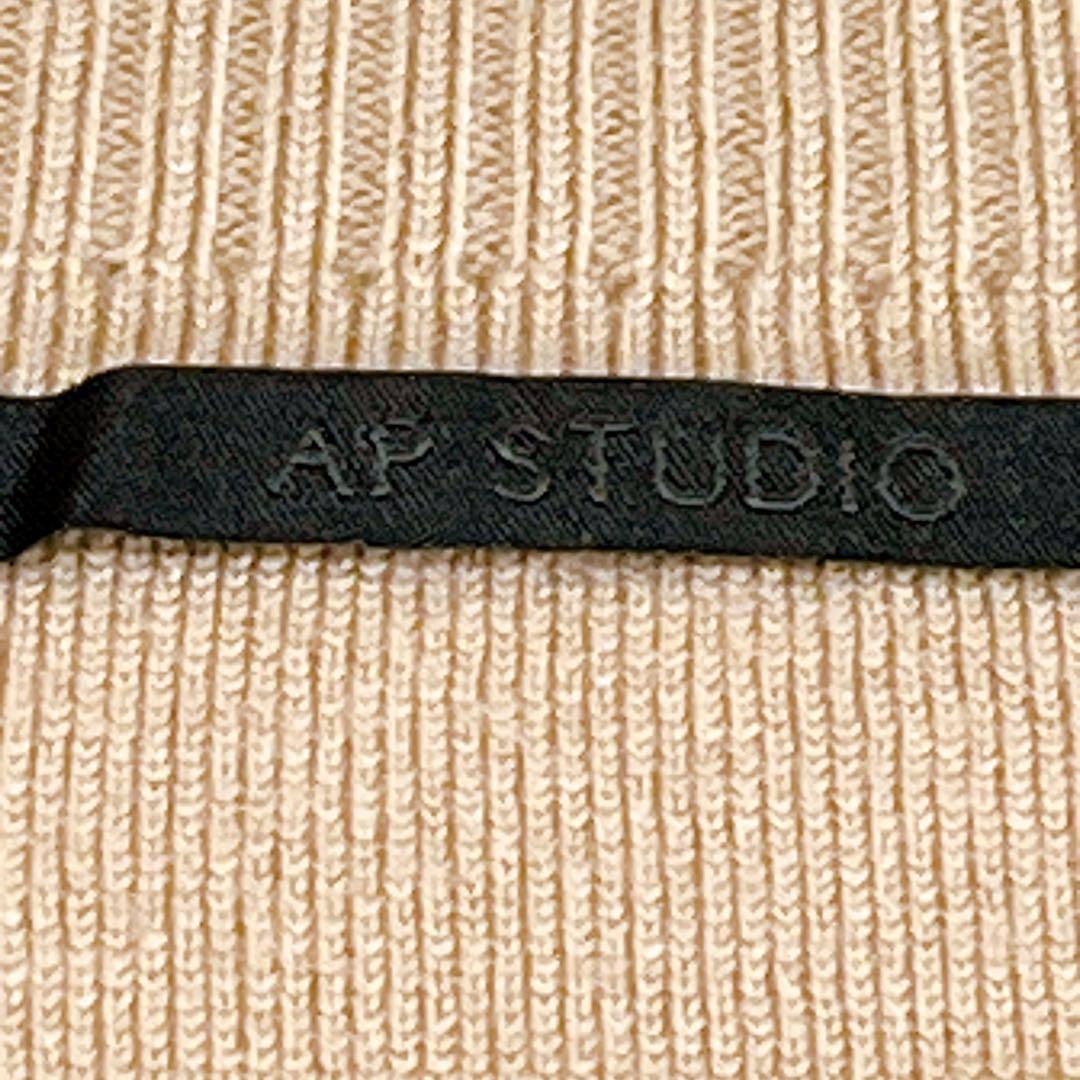 AP STUDIO ELEMENTS ロゴニットプルオーバー　ウール　ベージュ