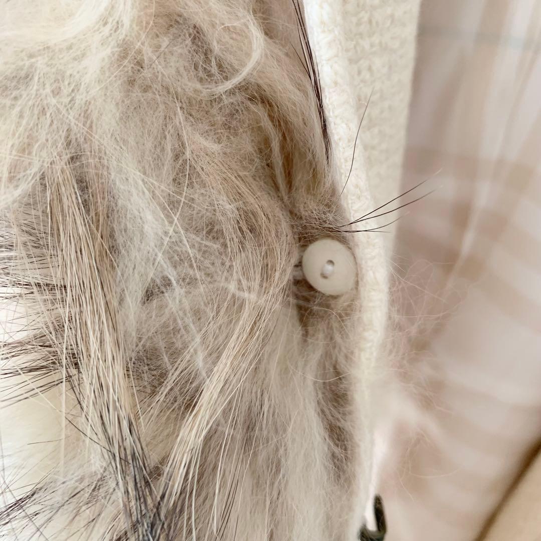 バーバリー ダッフルコート ジャケット アイボリー ファー ノバチェック 38