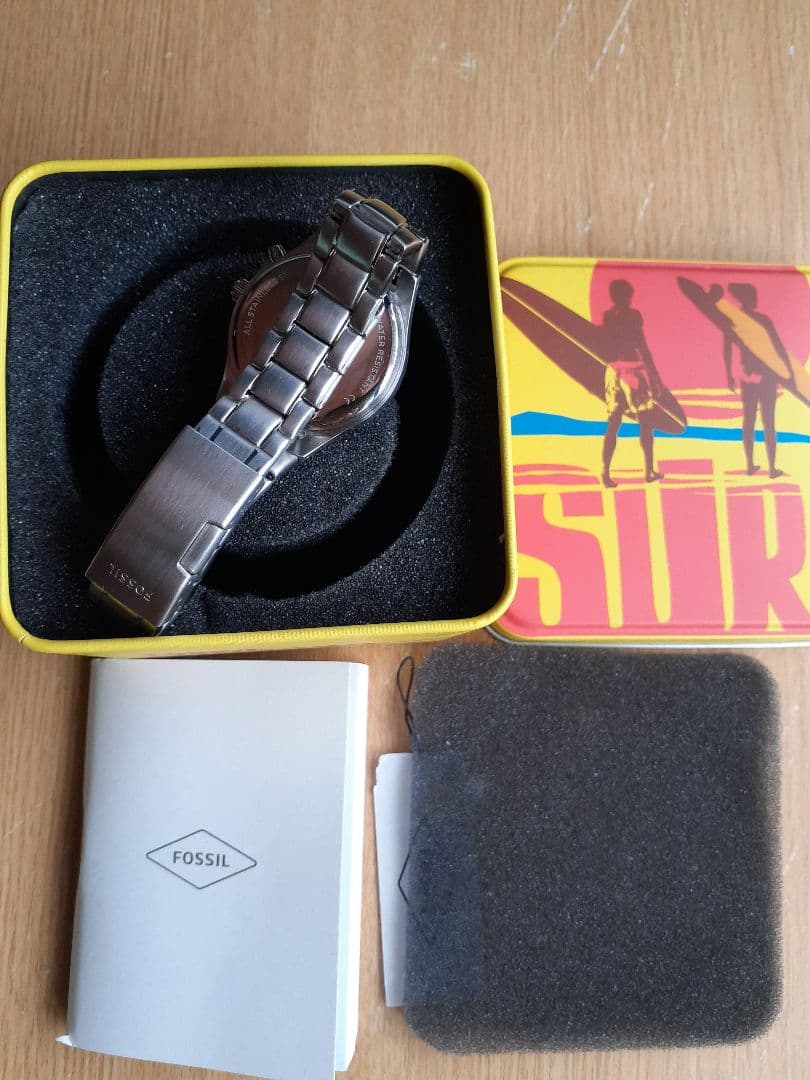 本物 FOSSIL フォッシル 復刻版 虹色 BIG TIC レディース 腕時計