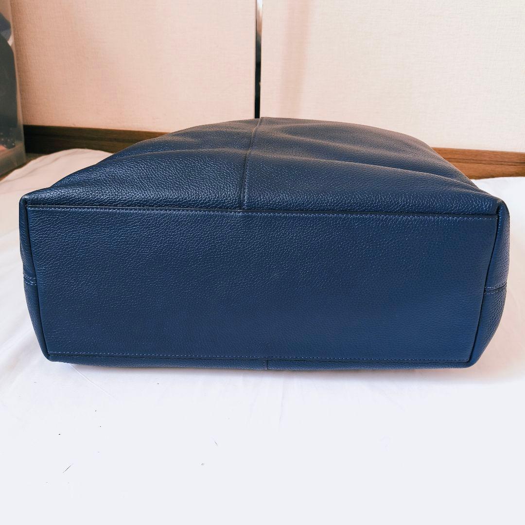 コーチ ドラフティング レザー トートバッグ ブルー