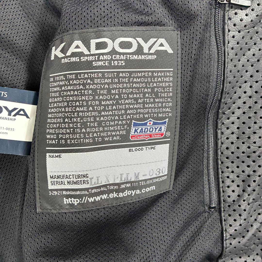 h*a様 極美品✨KADOYA K‘S LEATHER パンチングレザー ライダ