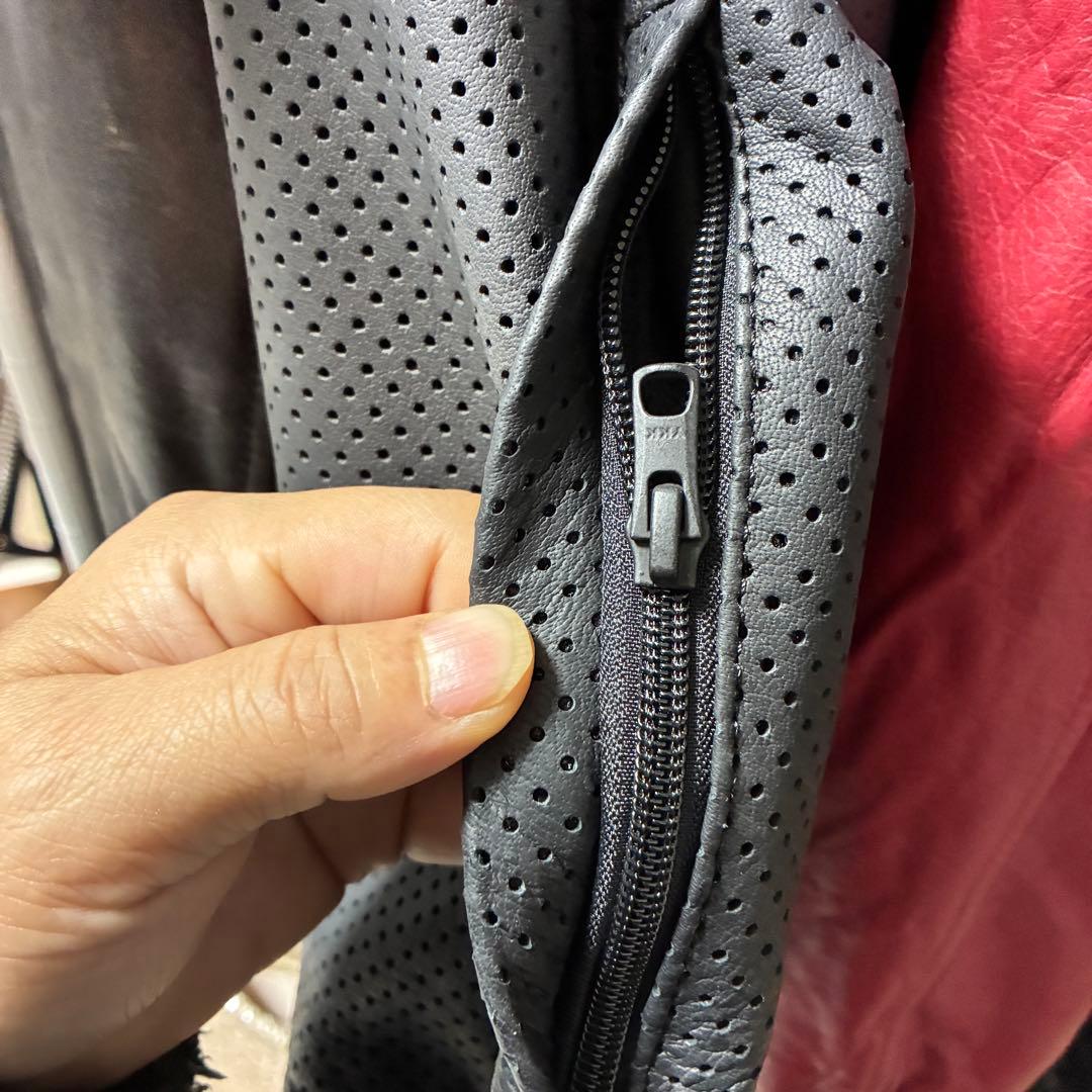 h*a様 極美品✨KADOYA K‘S LEATHER パンチングレザー ライダ