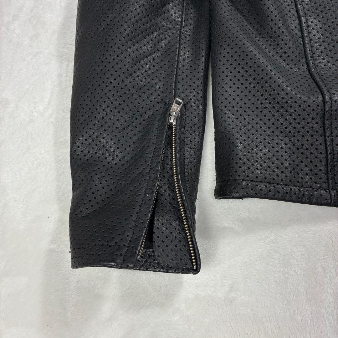 h*a様 極美品✨KADOYA K‘S LEATHER パンチングレザー ライダ