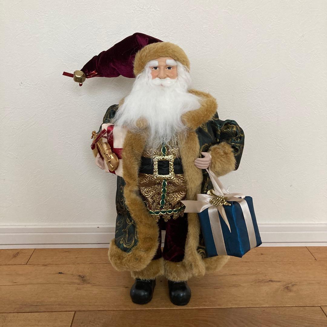 Harmonier ハルモニア　サンタクロースフィギュア　グリーンマント　楽器