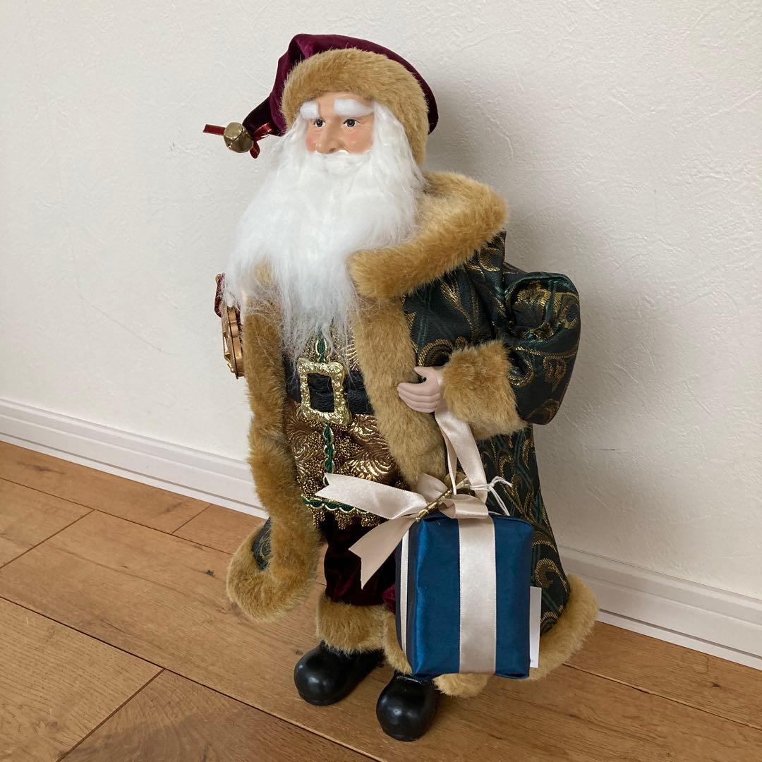 Harmonier ハルモニア　サンタクロースフィギュア　グリーンマント　楽器