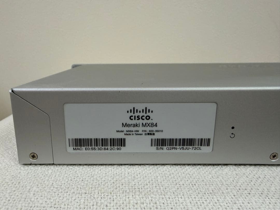 Cisco Meraki MX84 ルーター