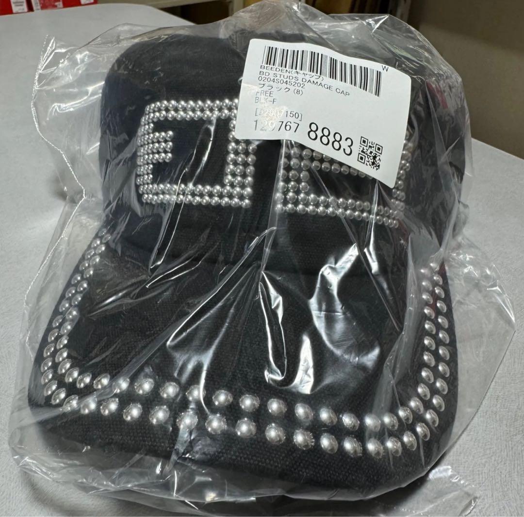 BEEDEN studs damage cap キャップ ブラック