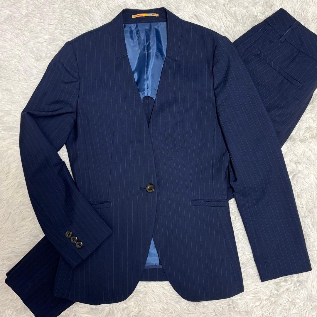 オリヒカ ライム ノーカラー パンツ スーツ セットアップ 洗える 近年モデル②