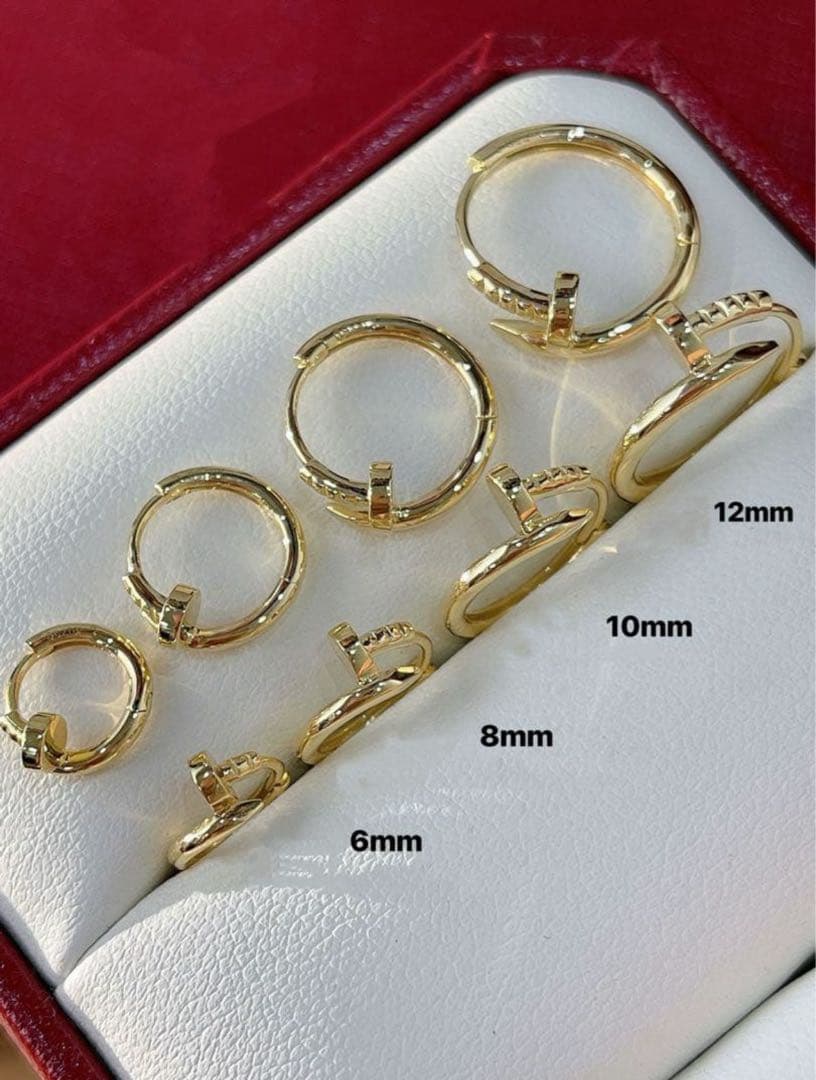 mamy K18YG 内径10mm 片耳2番　フープピアス(ダイヤなし)