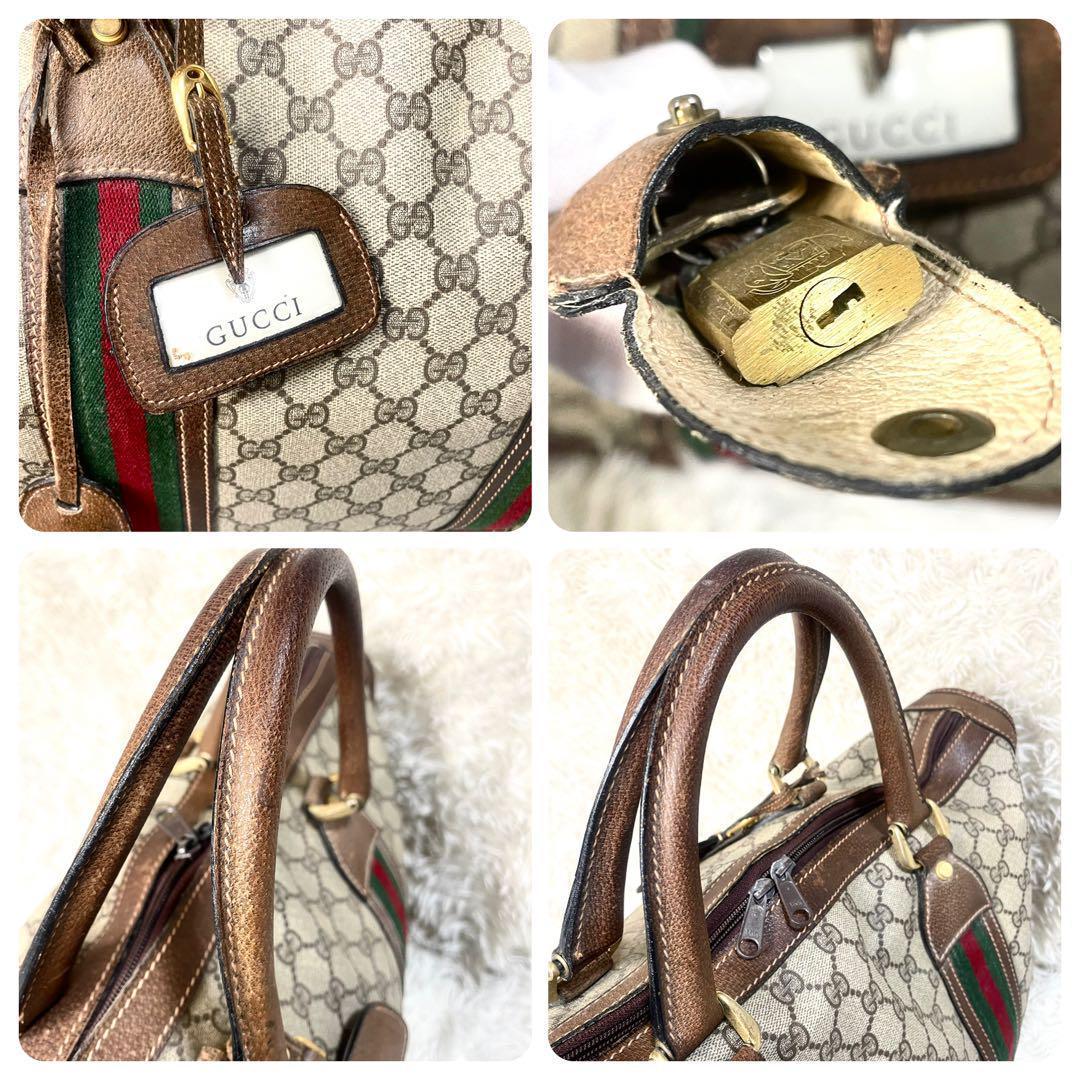 GUCCI グッチ　ボストンバッグ ハンドバッグ　シェリーライン　大容量