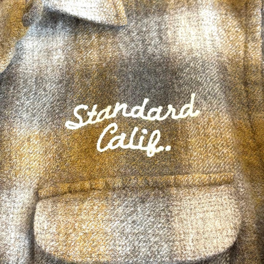 STANDARD CALIFORNIA ブラウン　ウールシャツ　XL