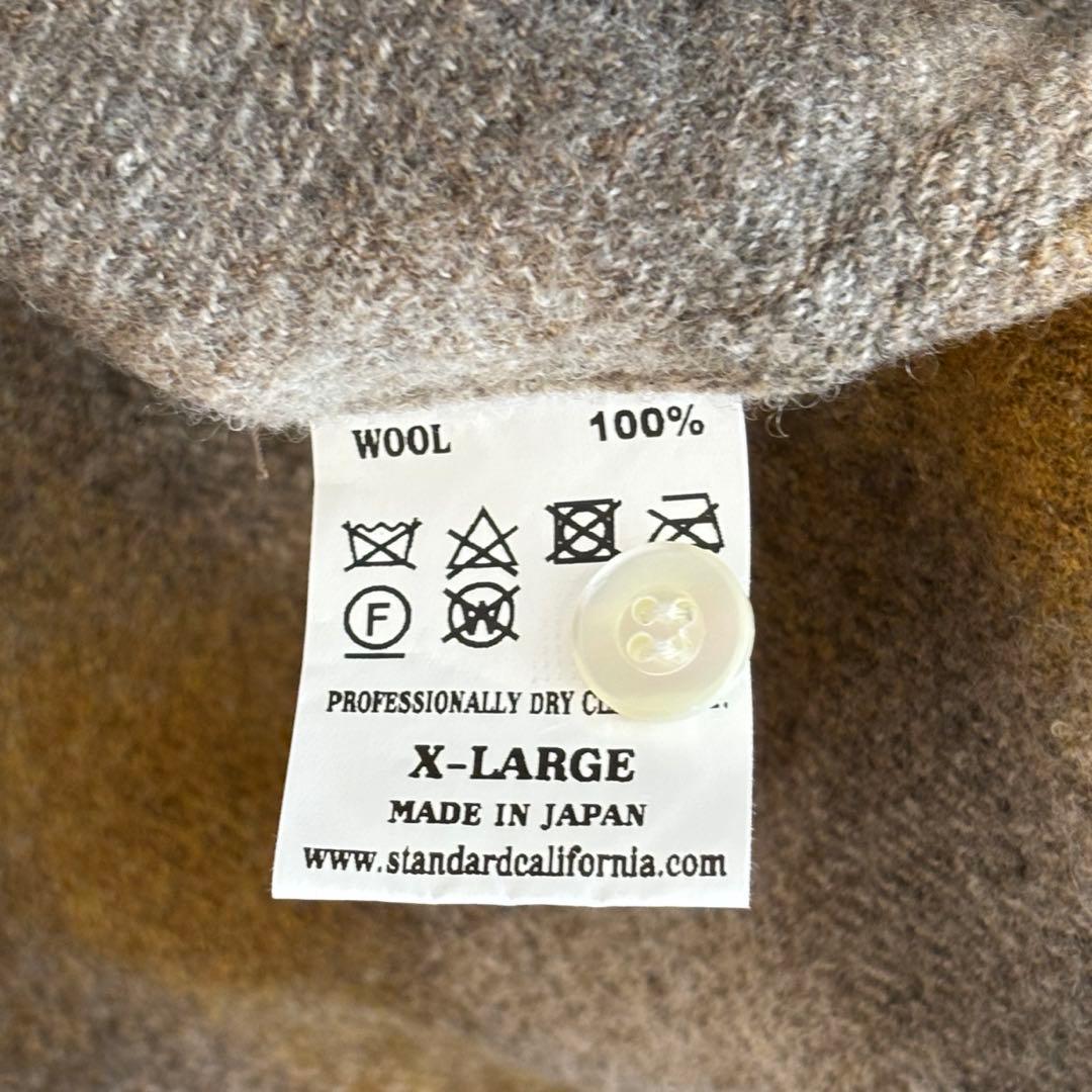 STANDARD CALIFORNIA ブラウン　ウールシャツ　XL