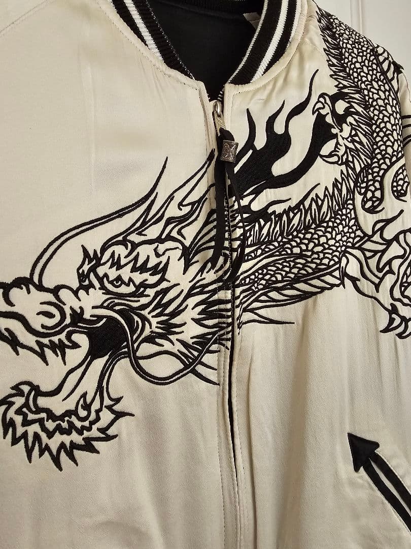 【美品】IOLANI イオラニ　スカジャン　シルク　リバーシブル