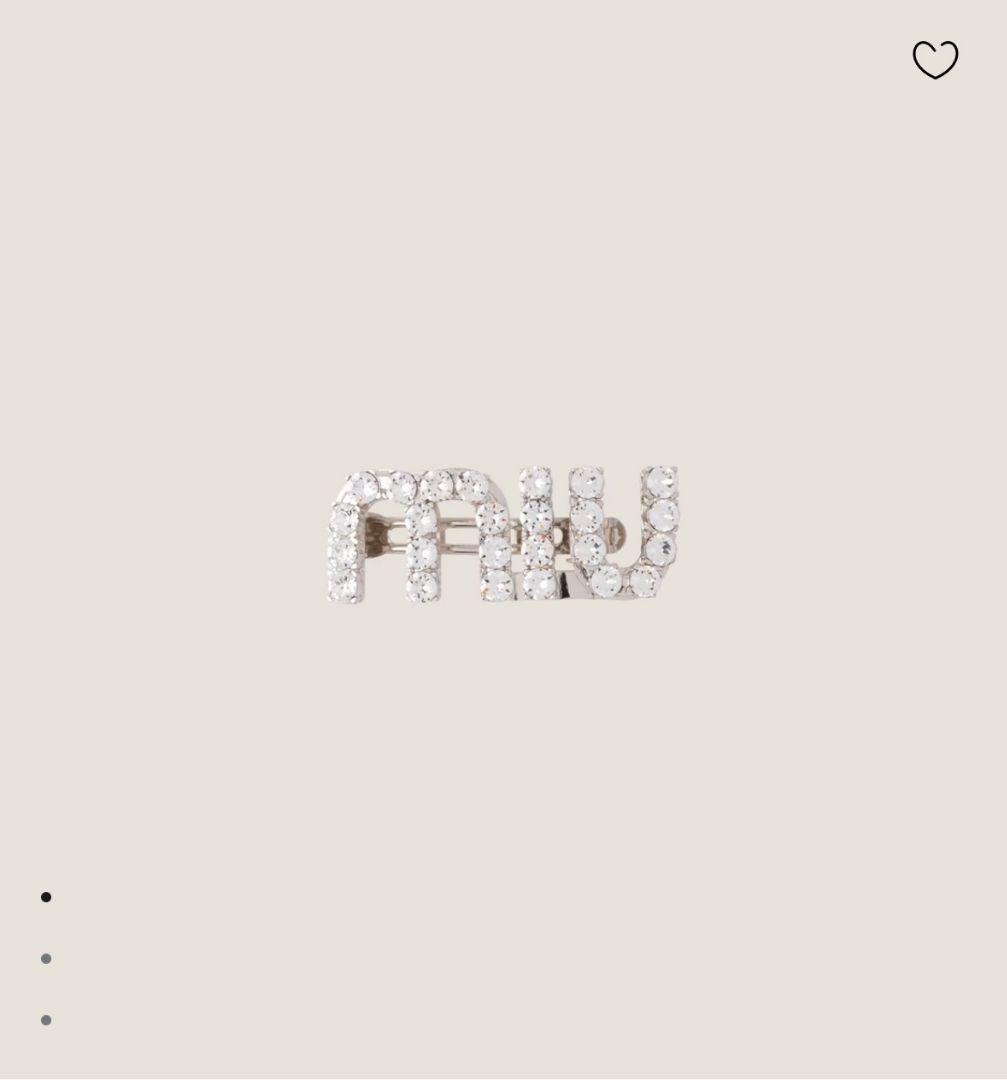 MIUMIU クリスタル ヘアクリップ 専用出品