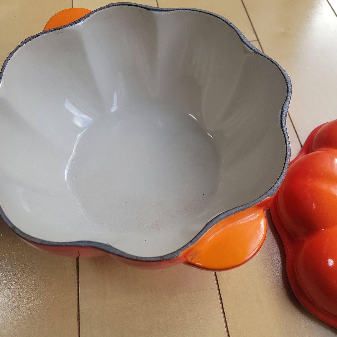 ル・クルーゼ　パンプキン型　両手鍋