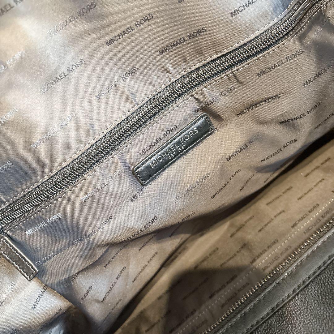 極美品 マイケルコース MK柄 PVC ボストンバッグ 2way ブラック