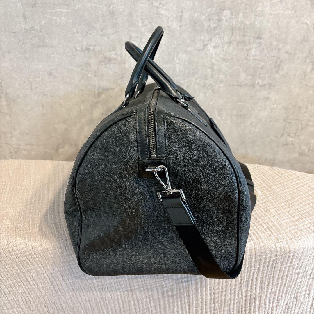 極美品 マイケルコース MK柄 PVC ボストンバッグ 2way ブラック