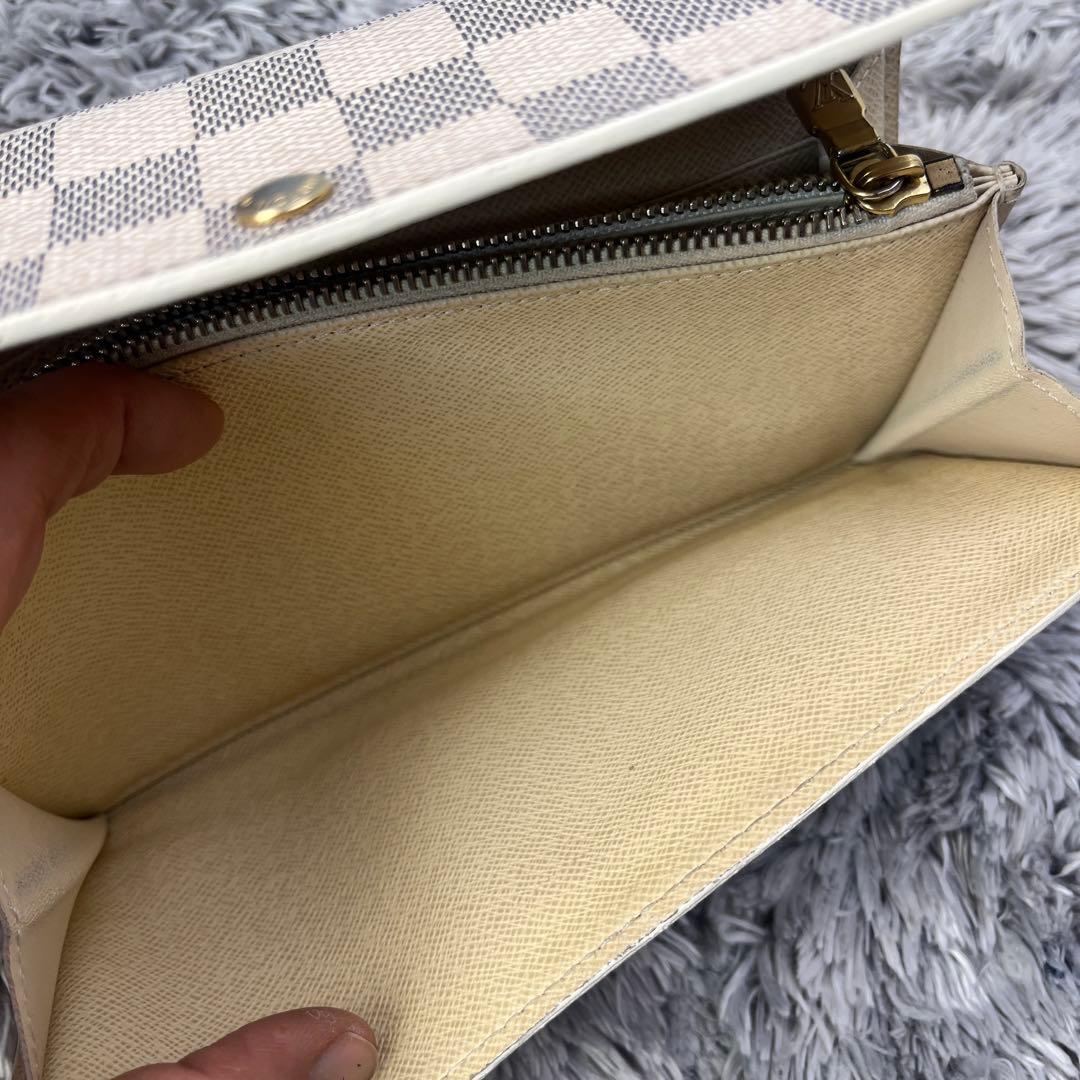 ルイヴィトン　ダミエアズール　長財布　メンズ　レディース　ホワイト