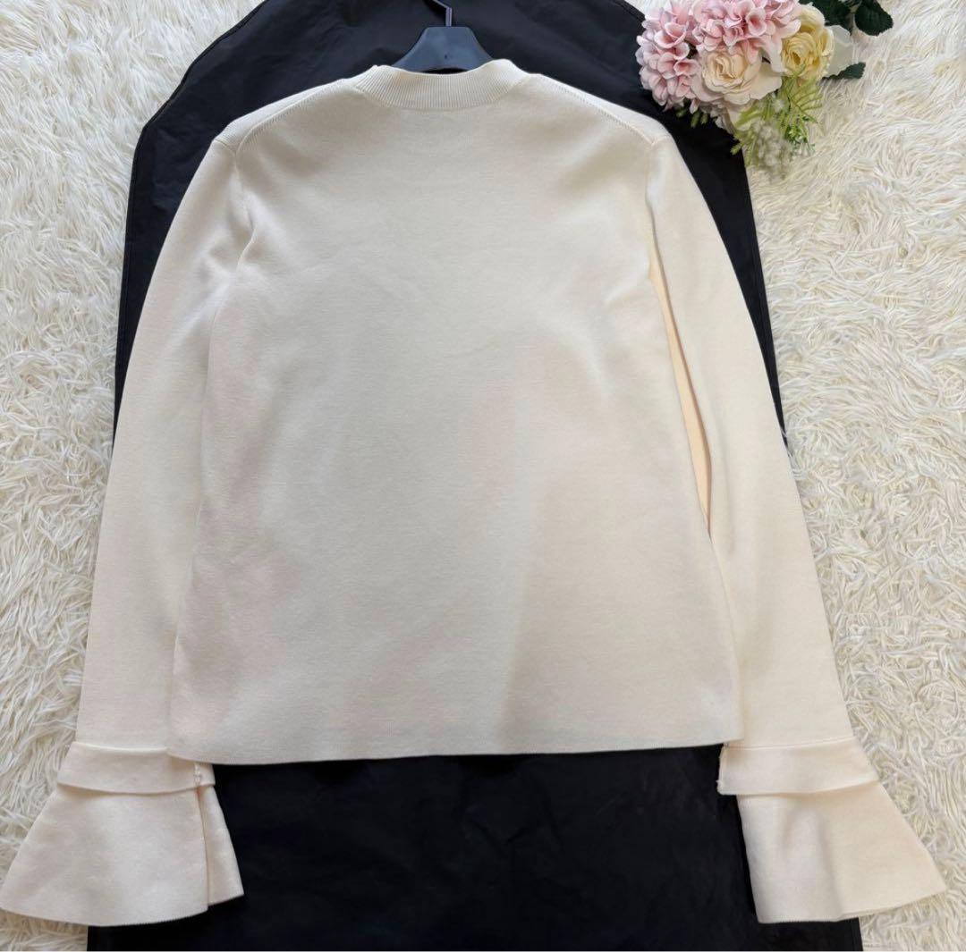 【未使用級】23AW アドーア　ダブルラッフルカフニット　38 フレアスリーブ