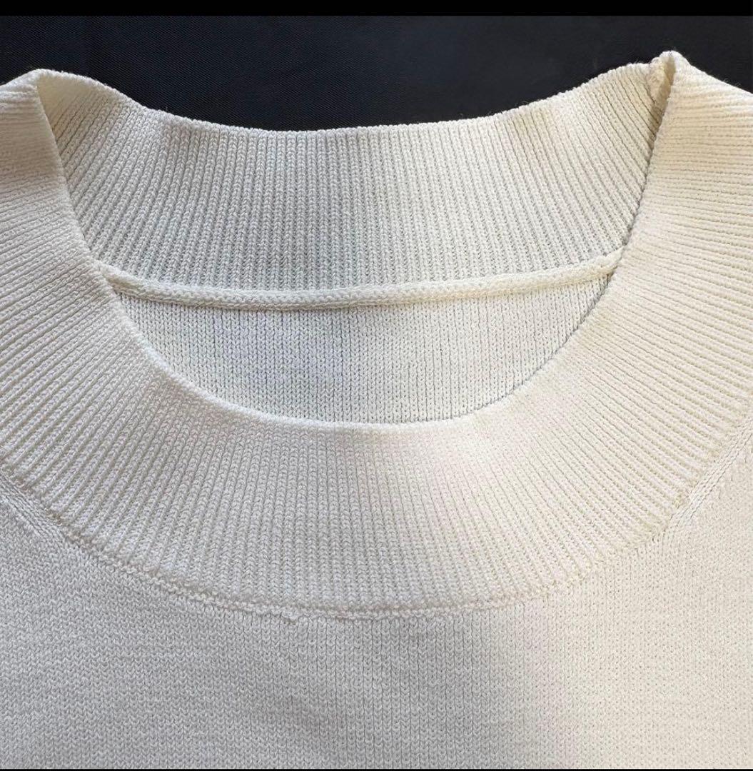 【未使用級】23AW アドーア　ダブルラッフルカフニット　38 フレアスリーブ