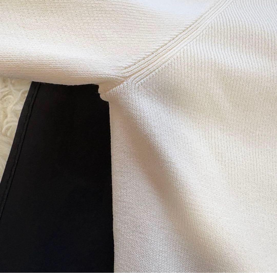 【未使用級】23AW アドーア　ダブルラッフルカフニット　38 フレアスリーブ