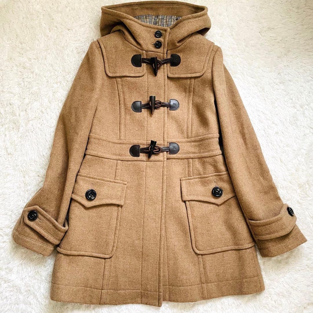 美品✨バーバリーブルーレーベル　ダッフルコート　ノバチェック　 三陽商会　38