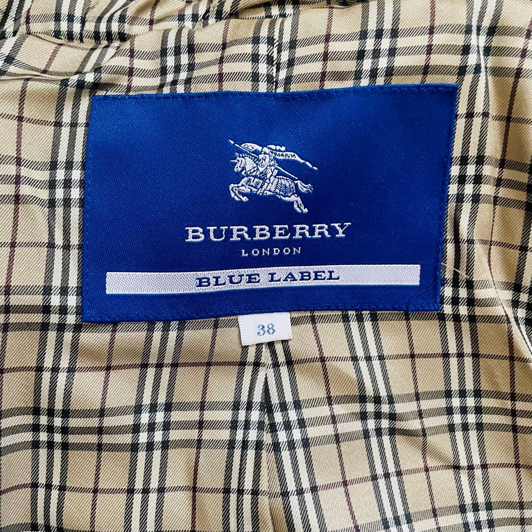 美品✨バーバリーブルーレーベル　ダッフルコート　ノバチェック　 三陽商会　38
