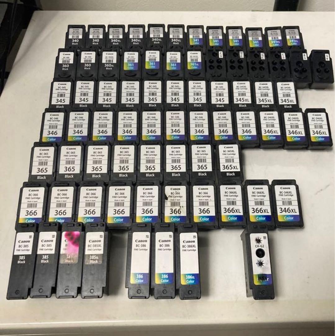 【使用済み】Canon プリンター 純正インクカートリッジ 74個セット