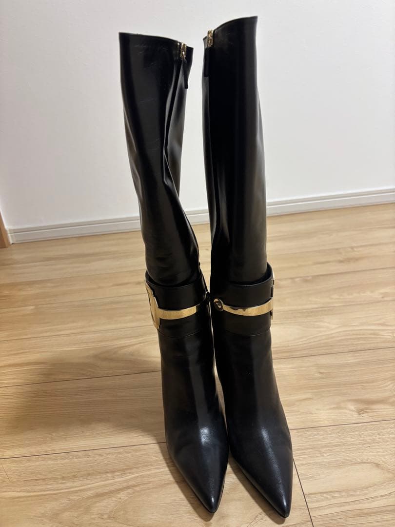 【美品】GUCCIブラックロングブーツ