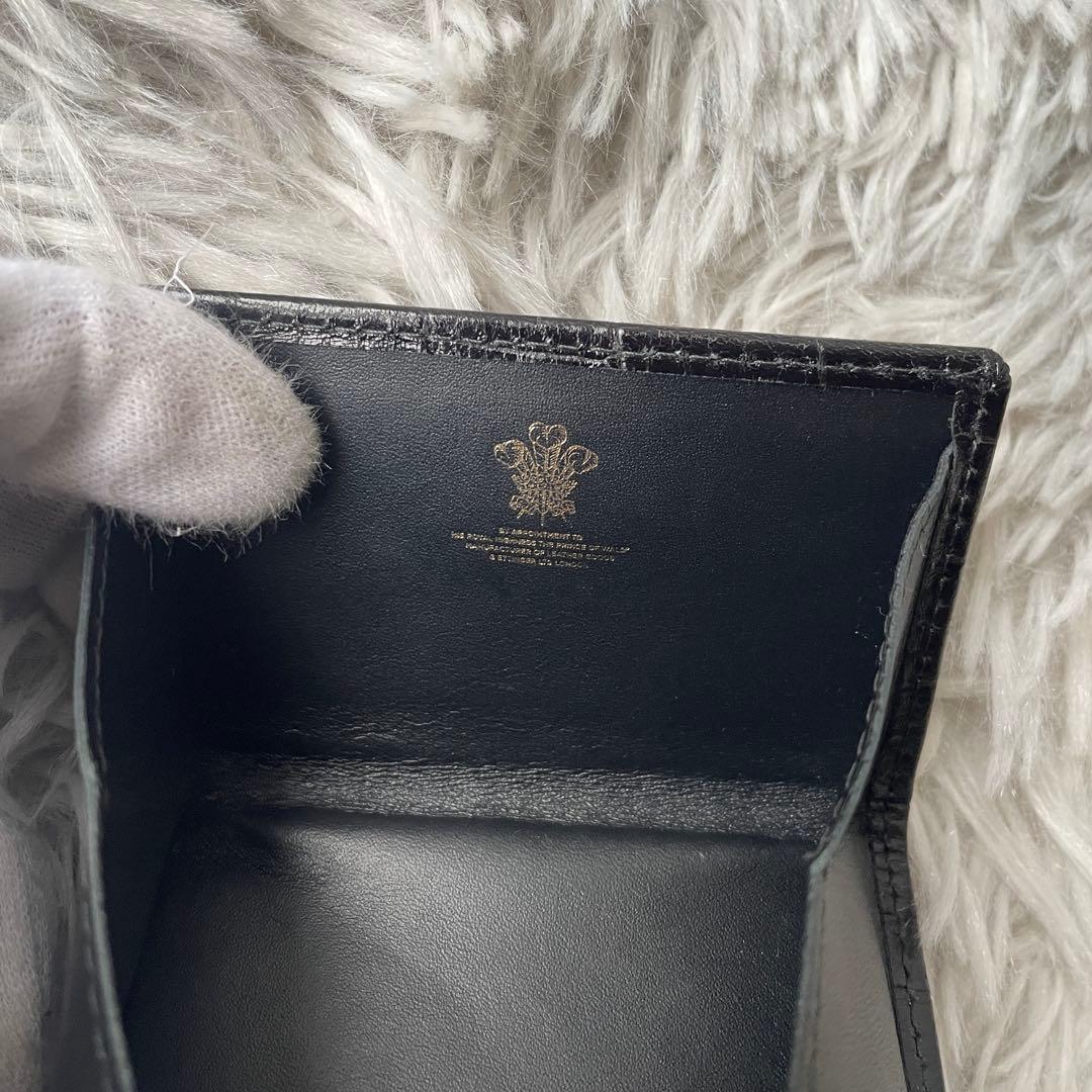 【極美品】エッティンガー ケース クロコ型押し ブラック