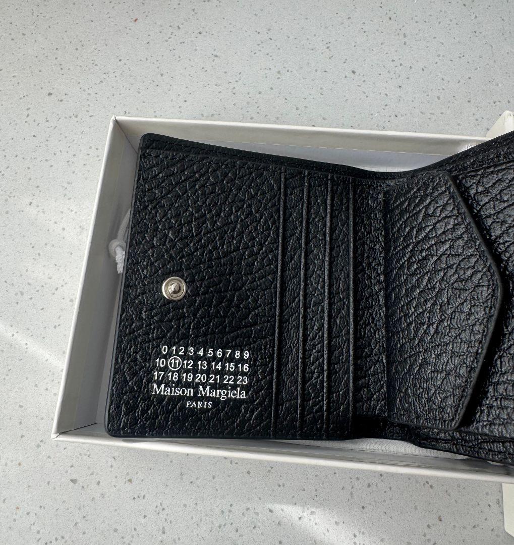 Maison Margiela ブラックレザー二つ折り財布