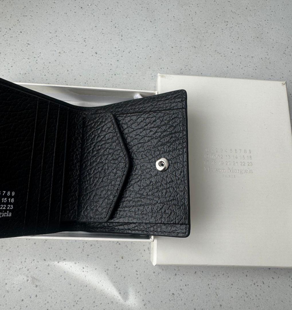 Maison Margiela ブラックレザー二つ折り財布