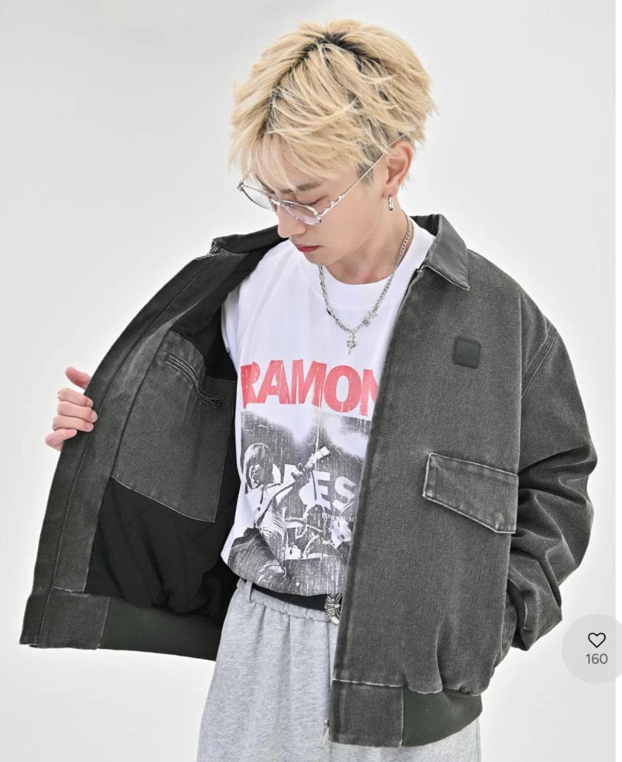 【SALE】L2139レザーカラーデトロイトジャケットM（red）地底人