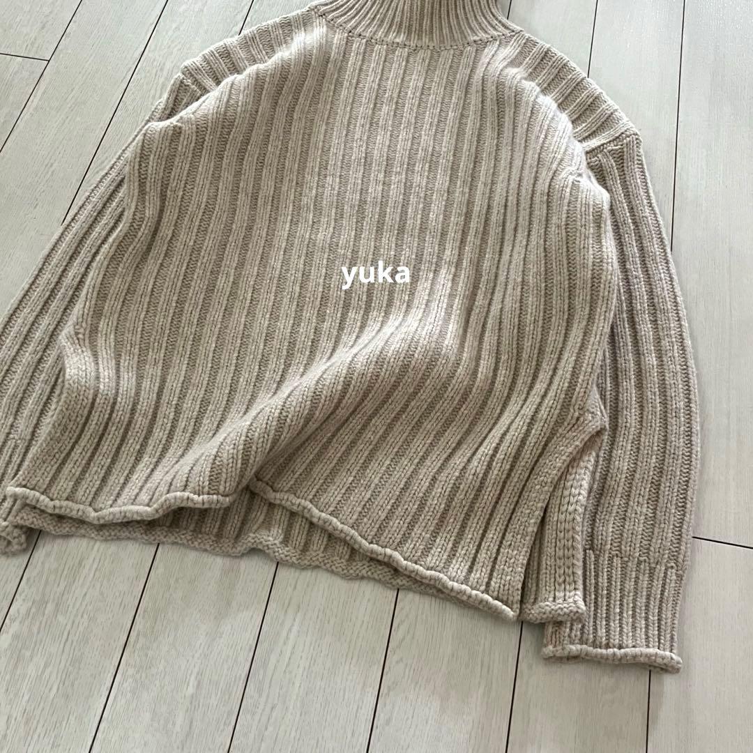 極美品✨ELBORN ラムウール ローゲージニット タートルネック