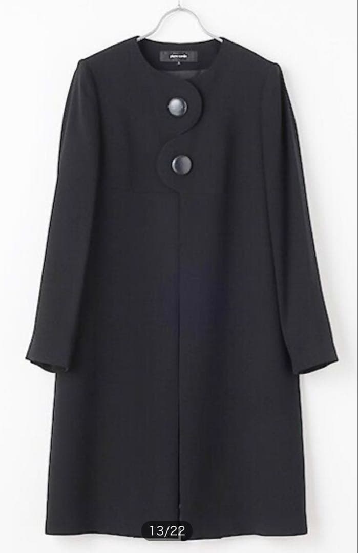 タグ付東京ソワールpierre cardinブラックフォーマル ロングジャケット