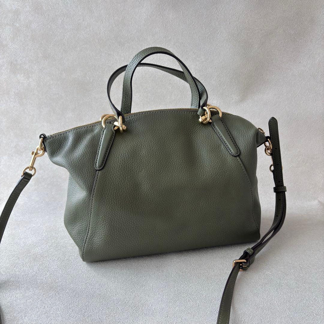 【美品】COACH オリーブグリーン ハンドバッグ