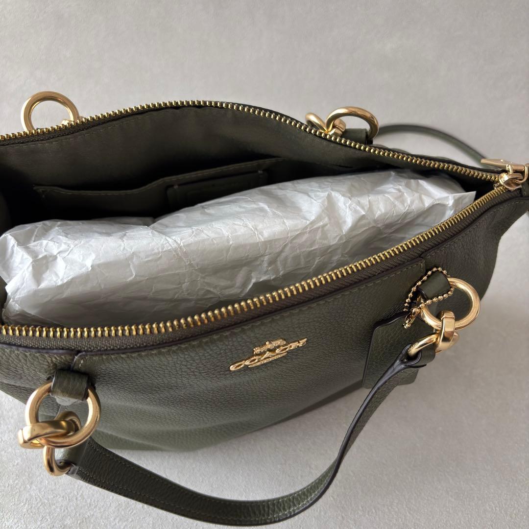 【美品】COACH オリーブグリーン ハンドバッグ
