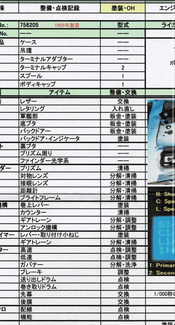 Leica M3 ブラックリペイント OH 整備済
