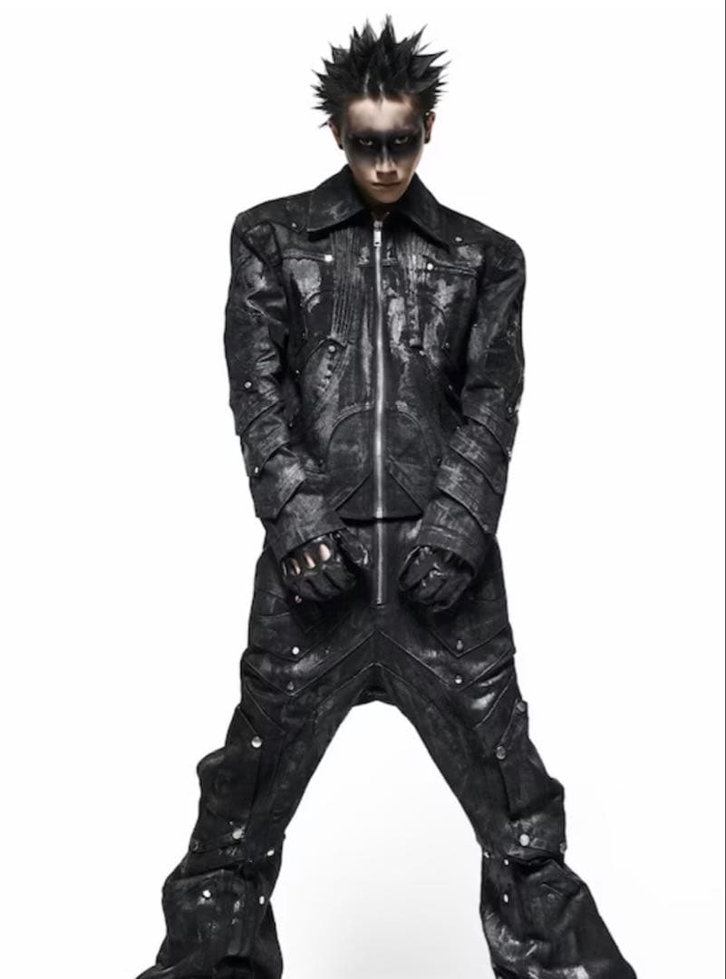 RICHブラックレザージャケット