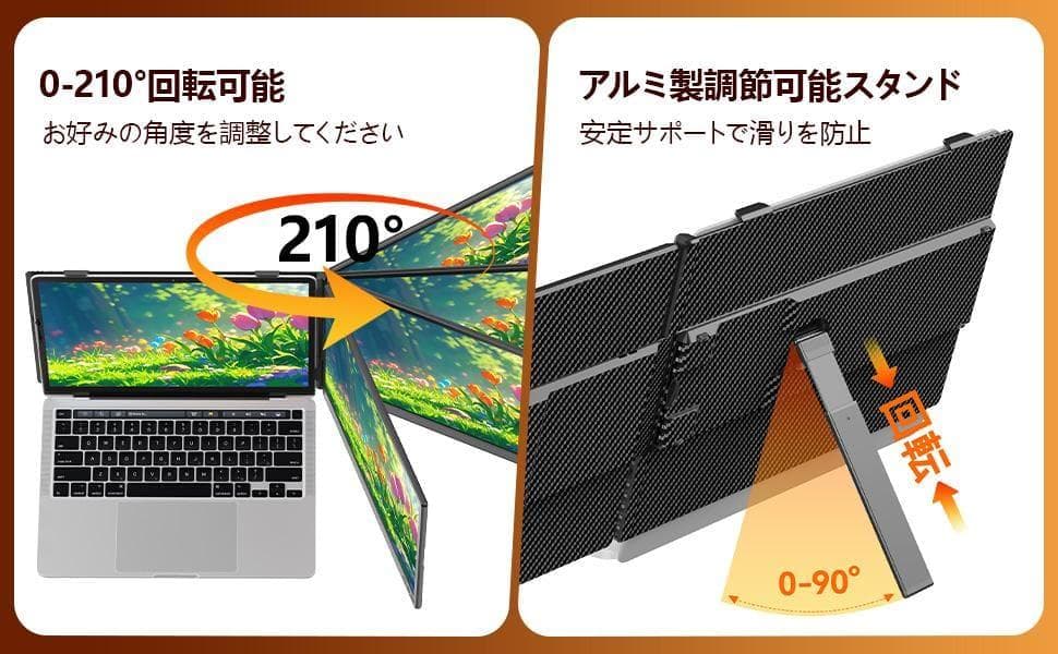 み*つ様 デュアルモニター 14インチ USB-C/HDMIポート付き　モニタ拡