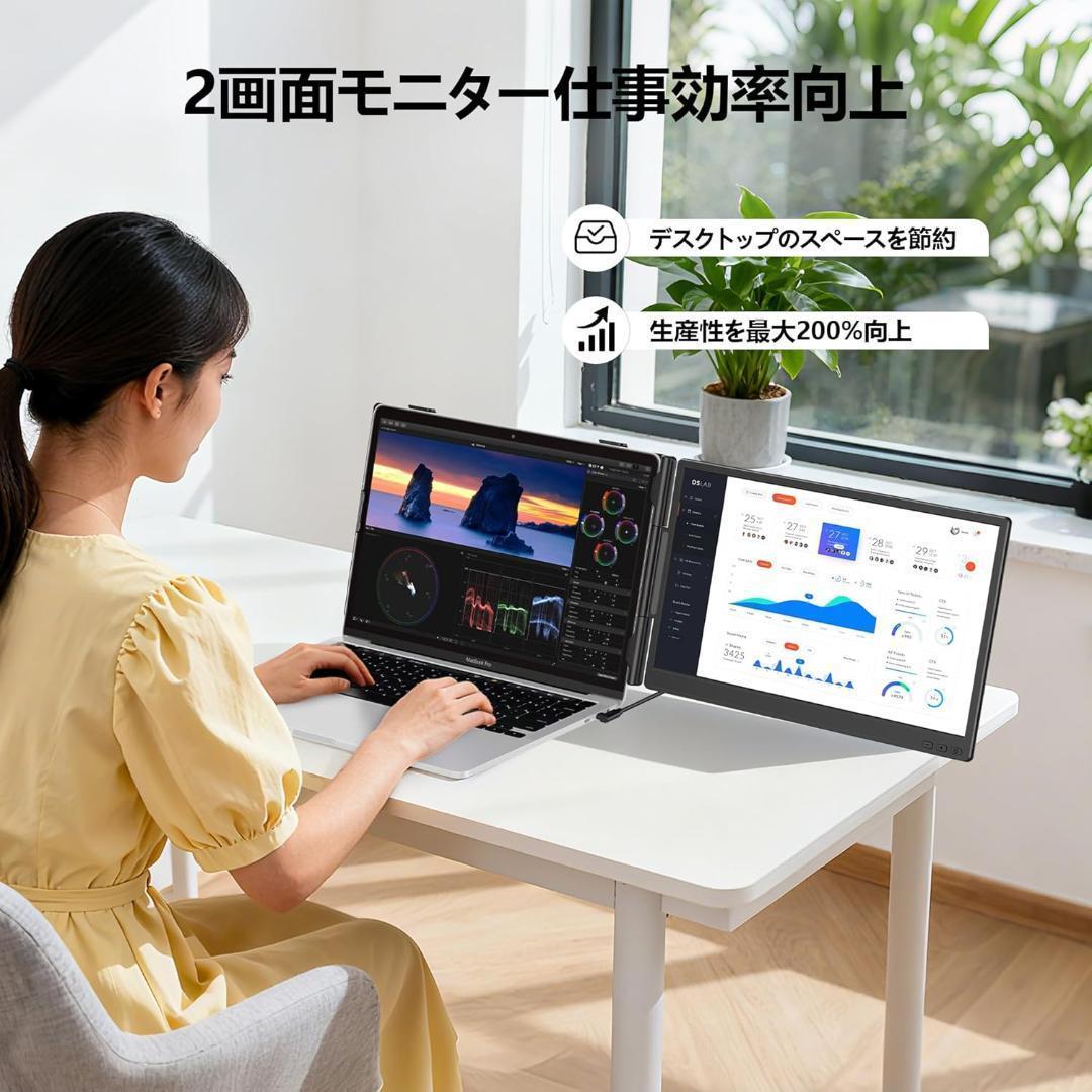 み*つ様 デュアルモニター 14インチ USB-C/HDMIポート付き　モニタ拡