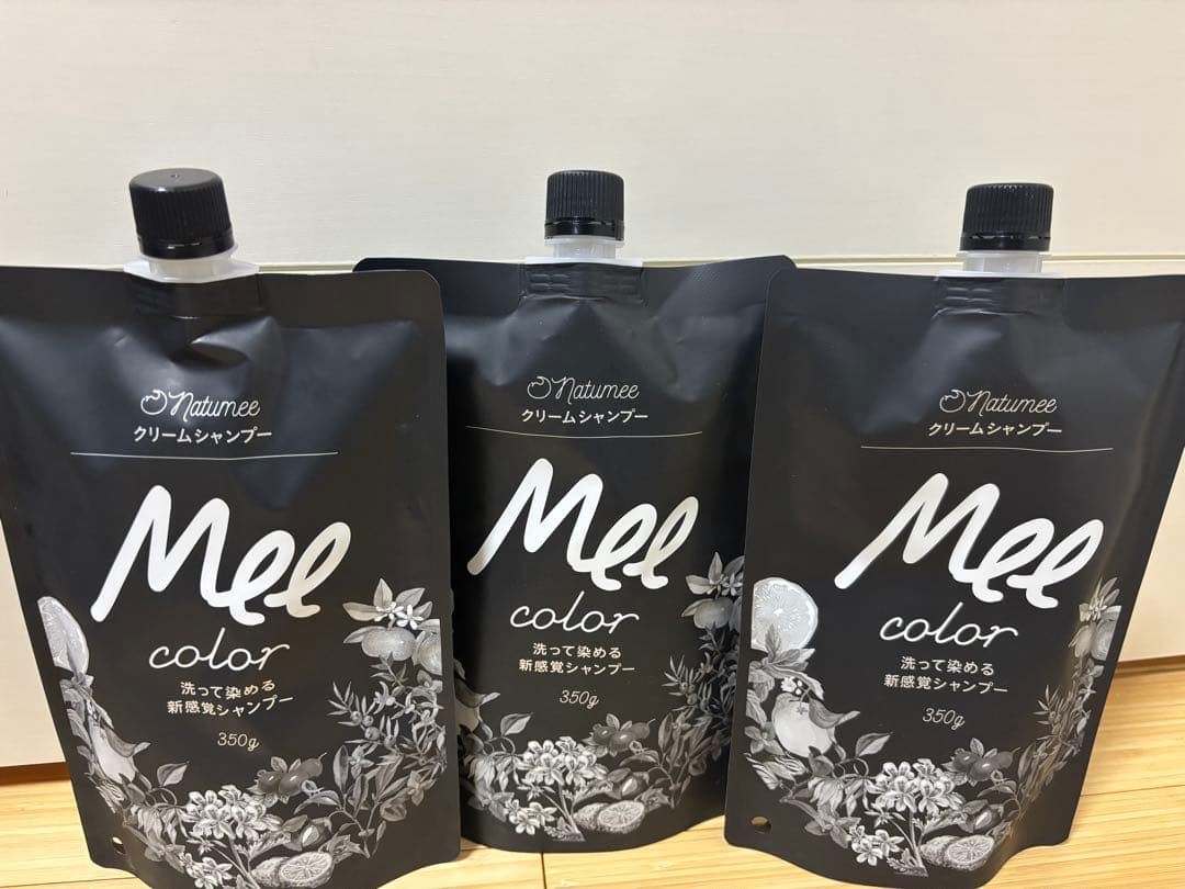 Mee Color クリームシャンプー ダークブラウン 350g 3個セット