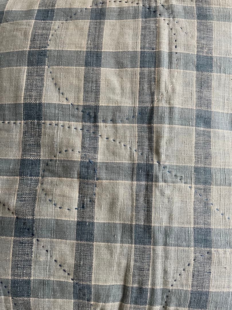 古布　木綿藍染型染雪ん子絣