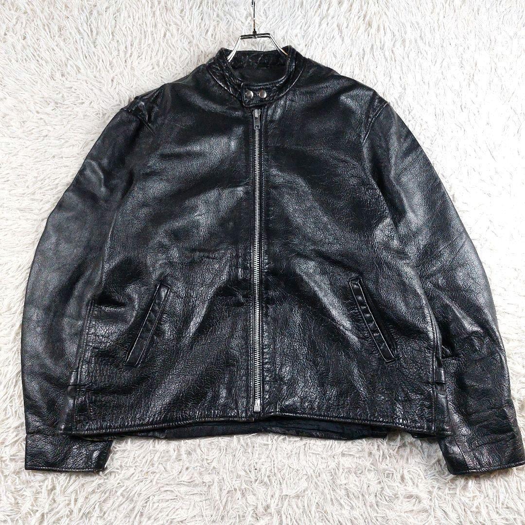 短丈 y2k archive 本革 シングルレザーライダース 90~00s 50