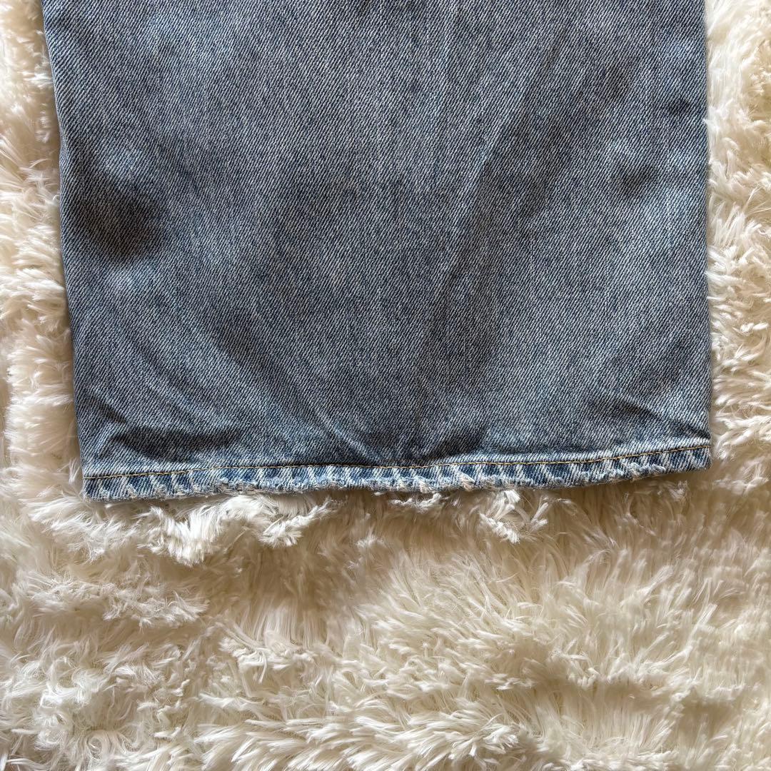 moussy クロスウエストワイドストレートデニム L