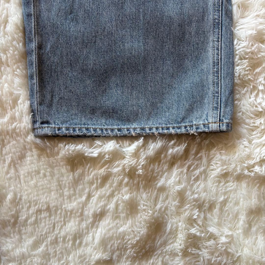 moussy クロスウエストワイドストレートデニム L