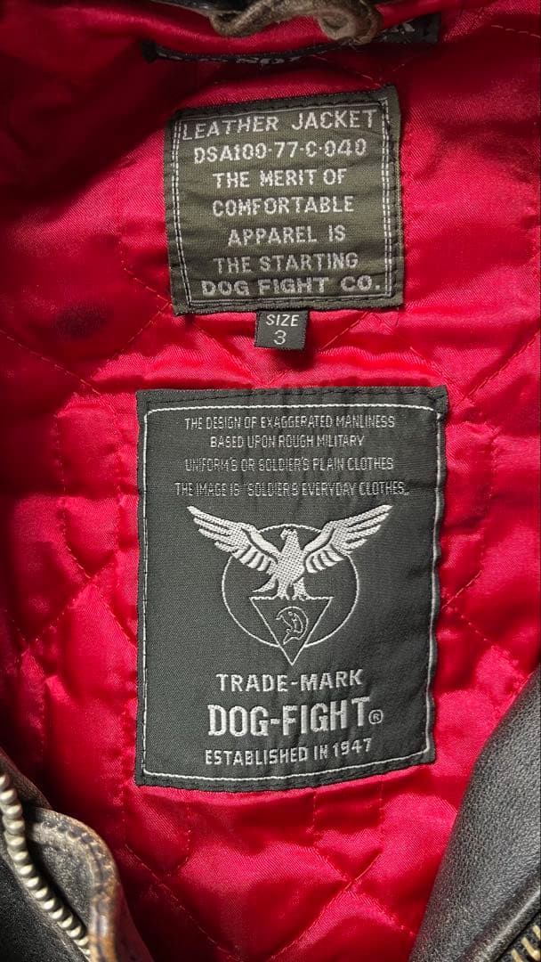 【美品】DOG-FIGHT ライダースジャケットLサイズJPGOODBUY